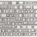 Abstract Geometric Pattern With Various Rectangles In Black And White Design 3d model