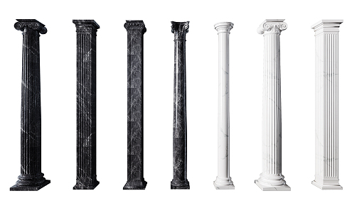 European Roman Column Roman Column Combination 3d model