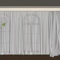 Elegant Beige And White Sheer Curtains In Living Room With Wooden Floor And Natural Light