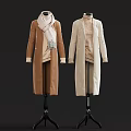 Brown And Beige Long Suede Coats With Turtleneck Sweaters And Scarf
