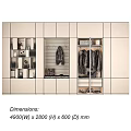 Stylish Foyer Hallway With Wardrobe Storage Cabinets Hanging Coats And Decorative Shelves