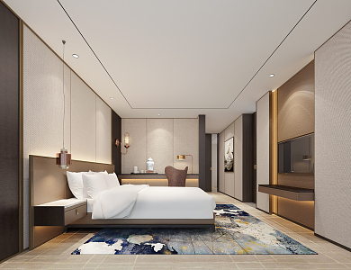 Hotel Rooms Modern Rooms 3d model