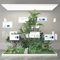 Lush Indoor Plant Combination In Design Lab Business Exhibition Setup