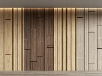 Wood veneer wall panel wall panel modeling wall panel 3d model