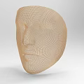Modern Minimalist Face Shaped Mesh Design Decorative Ornament Set For Home Decor