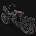 Vintage Bicycle With Classic Headlight Leather Seat And Mechanical Parts