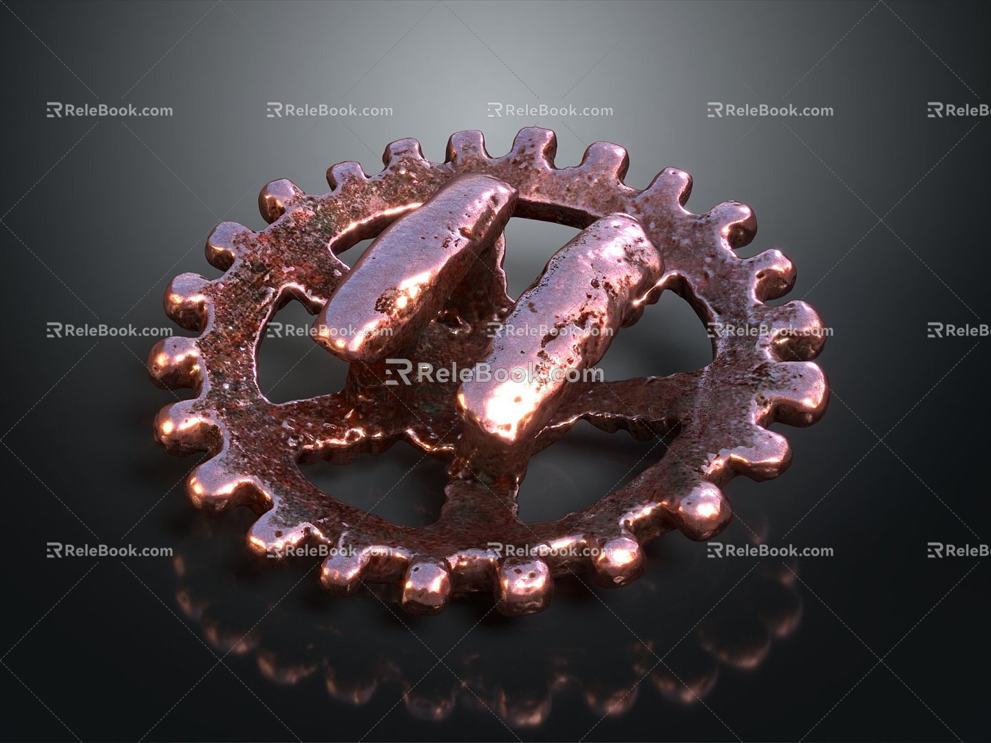 gear large gear small gear cast iron gear internal gear external gear bevel gear 3d model