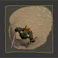 Female Warrior 3D Model In Armor Holding Shield And Sword On Sand