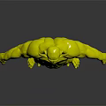 Muscular Ape 3D Model in Standing Posture with Detailed Muscle Structure and Reflective Surface