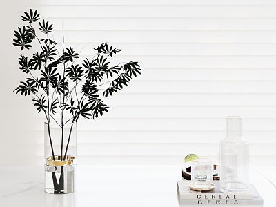 Modern Vase Ornaments Desktop Ornaments Plant model