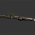 Village Model With Red Roof Houses And Green Trees Layout Design