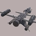 Advanced Futuristic Fighter Jet With Sleek Aerodynamic Body And Multiple Thrusters