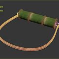 Green Bamboo Cylinder Daily Life Product With Red String For Home Use