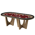 Elegant Poker Table Design Featuring Dice Chips And Playing Cards 3d model