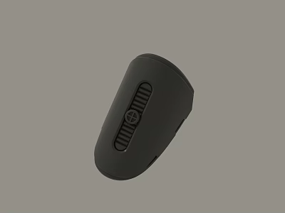 Black Compact Electronic Device With Striped Surface And Brand Logo 3d model