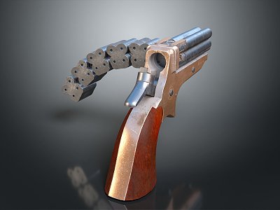 revolver pistol semi-automatic pistol automatic pistol modern weapon hot weapon 3d model