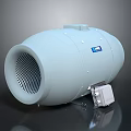Light Blue Cylindrical Industrial Blower Equipment With Mesh Outlet And Control Box