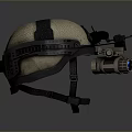 Advanced Tactical Weapon Helmet Equipped With Night Vision Binoculars Military Gear