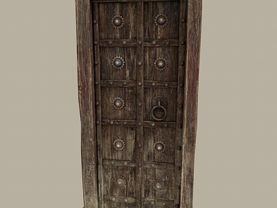 Modern Wooden Door Chinese Style Wooden Door Old Wooden Door Gate 3d model