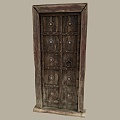 Modern Wooden Door Chinese Style Wooden Door Old Wooden Door Gate 3d model