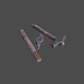 Essential Hardware Tools Collection Featuring Hammers And Chisel With Wooden Handles