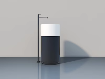 Modern Sleek Swing Door Design With Black White Color And Clean Lines 3d model