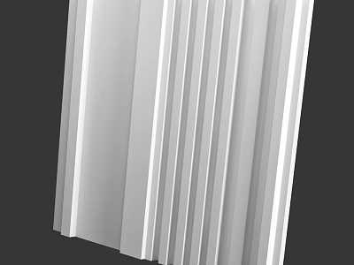 Modern Vertical Striped Wall Design With Textured Panel And Clean Lines 3d model