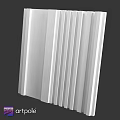 Modern Vertical Striped Wall Design With Textured Panel And Clean Lines
