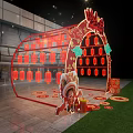Guofeng National Tide New Year Arch Year of the Snake Spring Festival Shopping Mall Door Head Corridor Luminous Lantern Xiangyun Lantern Copper Coin Paste 3d model