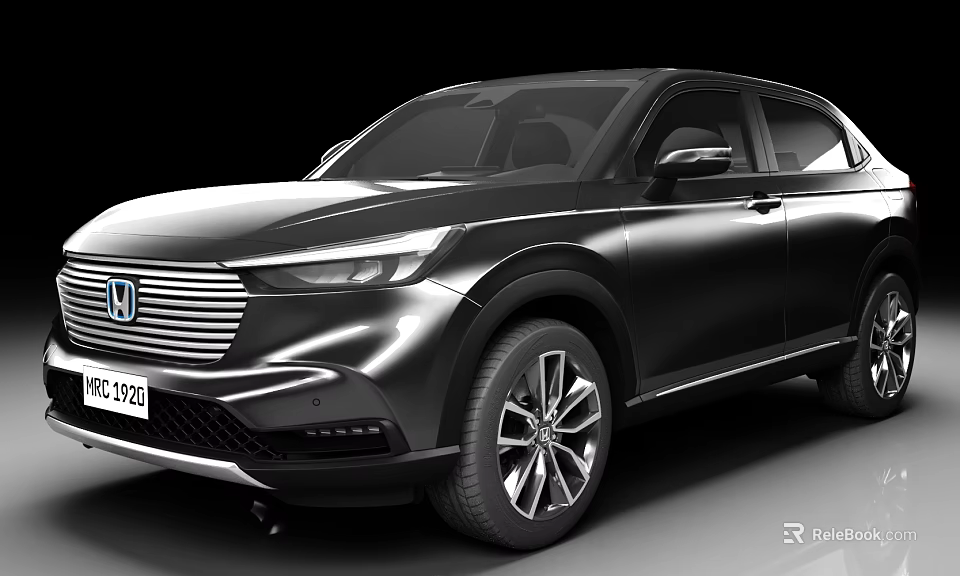 Honda Electric SUV Black Exterior With Modern Design And Sleek Body 3d model 
