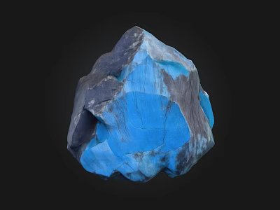 Natural Blue Gray Stone With Textured Surface For Decorative Design Projects 3d model