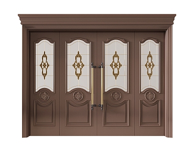 Home Entrance Door Villa Home Entrance Double Door 3d model