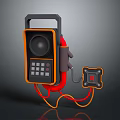 Handheld Electronic Device With Display Screen Control Buttons And Sensor Probe