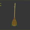 Wooden Lute Decorative Household Item With Stand For Home Decoration