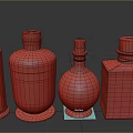 Colorful Glass Bottles Featuring Blue Pink Green Orange Liquids Various Shapes Wooden Metal Caps