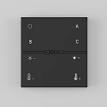 Contemporary Control Panel With Power Switch Multiple Buttons Temperature And Sun Symbols 3d model