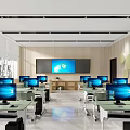 Modern Classroom Multimedia Classroom Computer Room 3d model