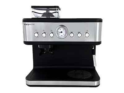 Lapavoni Coffee Machine Kitchen Appliance With Silver Black Design Knobs And Pressure Gauge 3d model