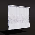 White Roman Shades With Layered Design For Modern Window Decoration