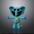Blue Elephant Plush Toy Character With Big Ears And Soft Body