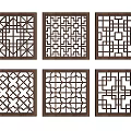 Decorative Wooden Carved Lattice Windows With Various Intricate Patterns And Designs