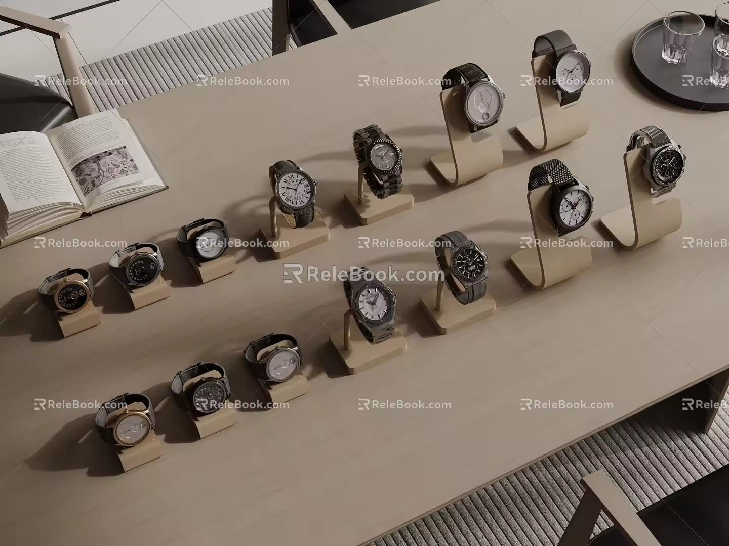 Modern Watch Display Watch Stand Smart Watch 3d model