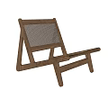 Minimalist Design Leisure Chair With Solid Wooden Frame And Ergonomic Mesh Backrest