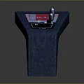 Modern Metal Control Panel With Dual Displays FWD REV Labels Knobs And Buttons