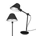 Modern Black Table Lamps With Adjustable Arms And Shade Design 3d model