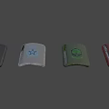 Assorted Color Leather Wallets With Various Embroidered Patterns And Unique Designs