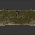 Green Worn Wooden Equipment Storage Box With Metal Latch And Handles
