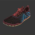Modern Gray and Blue Casual Shoes With Mesh Design Laces And Blue Sole Details