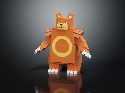 Modern Toy Teddy Bear Building Blocks Building Blocks Toy 3d model