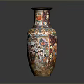 Exquisite Colorful Sculpture Carving Vase with Intricate Patterns Figures and Landscapes